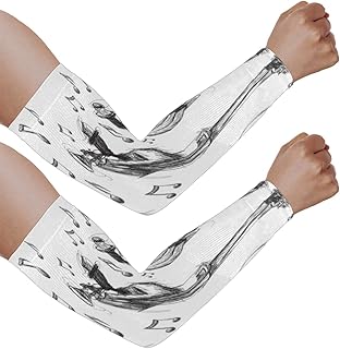 Mangas de braço com proteção solar UV para homens e mulheres, mangas de flores rosa para músico, protege os braços esportivos, mangas de braço com proteção solar e proteção UV, Músico
