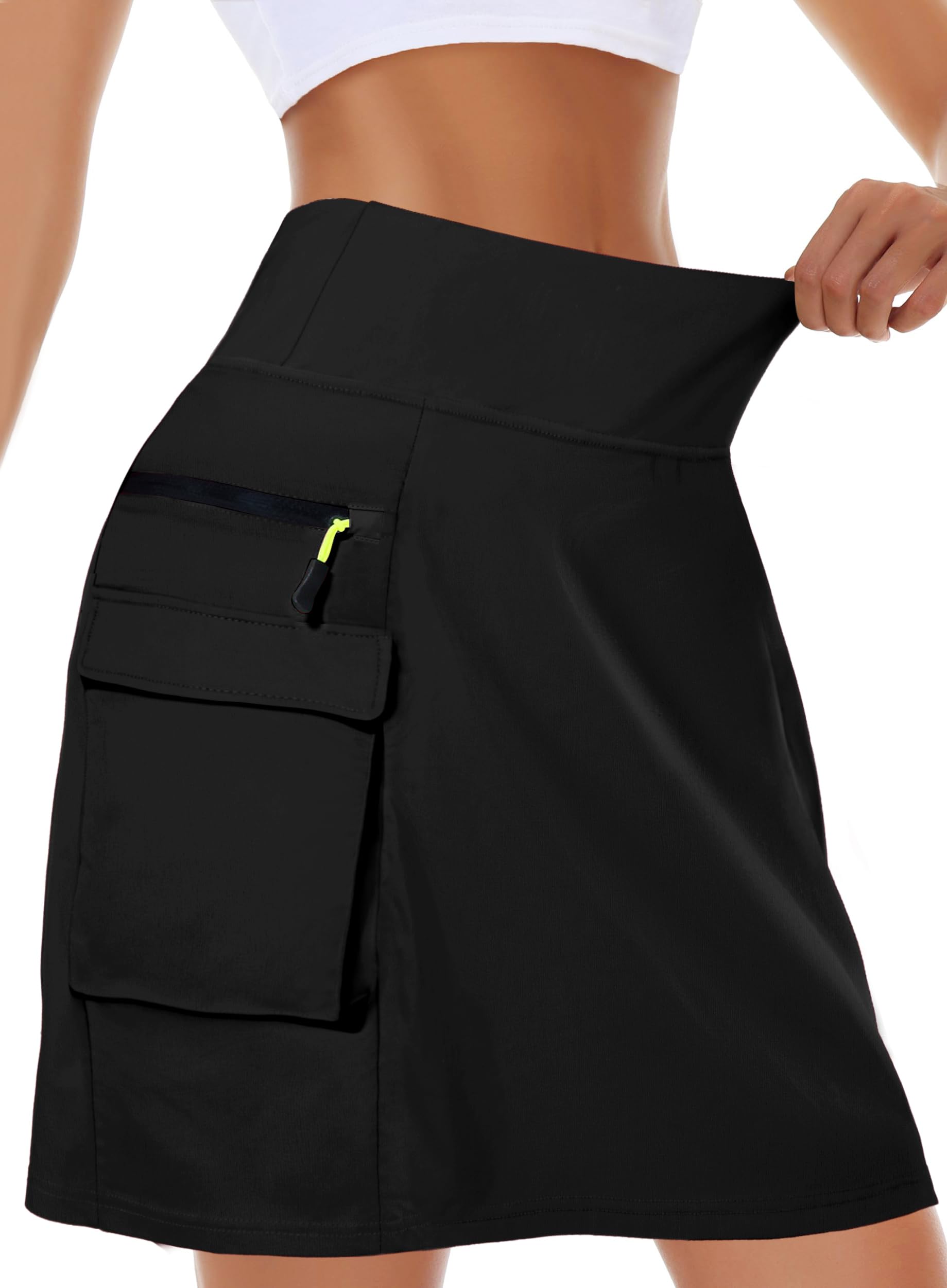 Kimmery Women's Quick Dry Cargo Skirt with Pockets High Waisted Golf  Skirts for Casual Hiking