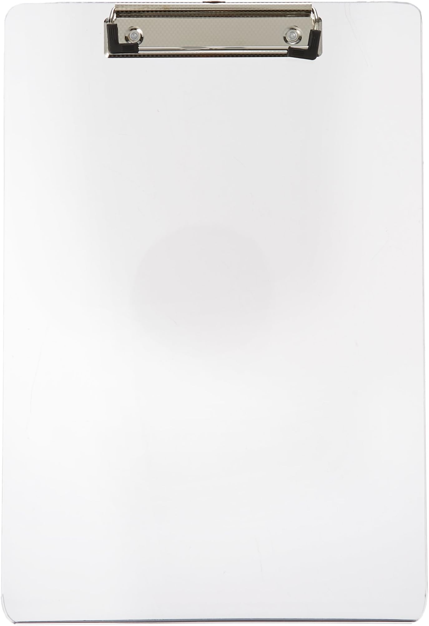 Clipboard, Transparent, Insert, See-Thru Insert Documents You Need to See Quickly Between The Transparent Acrylic Sheets for Quick Reference. Both Sides Remain Visible. Dry Erase Compatible