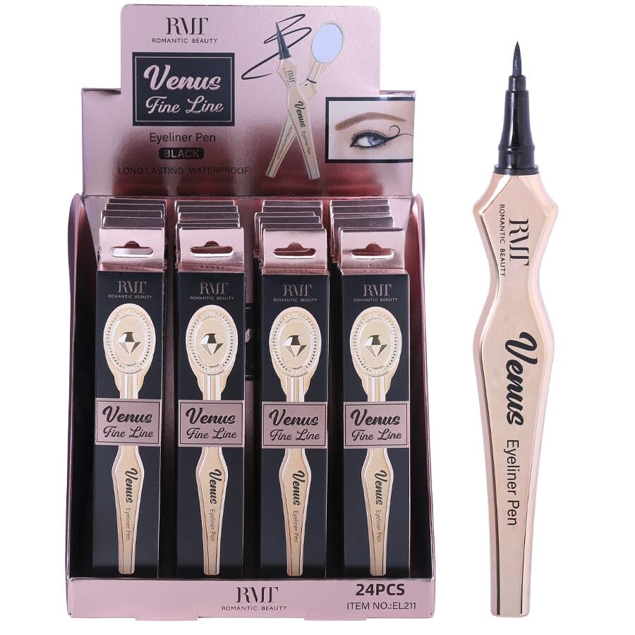 Miniatura 4 de VENUS  Lápiz delineador de ojos fino negro líquido impermeable con espejo incorporado