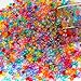 1000+pcs Glitter Pony Beads Bulk, Acrylic 9mm Large Plastic Bead for Bracelets Big Hole Hair Braids Crafts DIY Projects