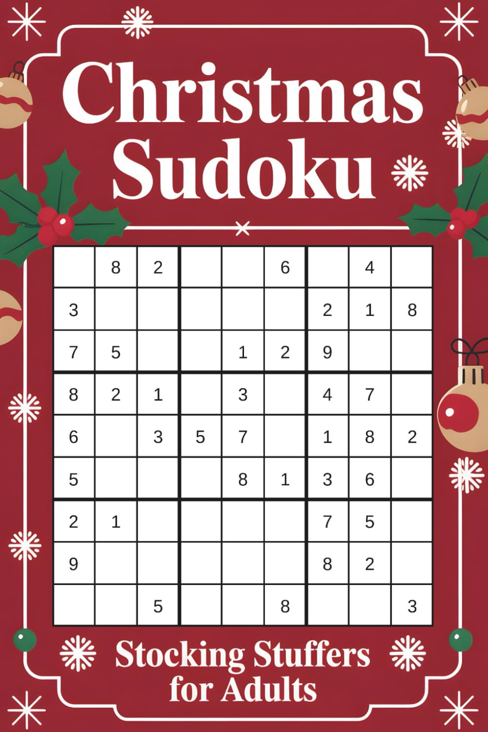 Stocking Stuffers for Adults: Sudoku Christmas Activity Book – Perfect Brain-Boosting Gift for Men and Women