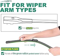 Vista 435 de 26" 20" 16" Windshield Wiper Blades Replacement for Dodge Grand Caravan 2008-2020 / Chrysler Town & Country 2008-2016 Premium All Weather Front Rear