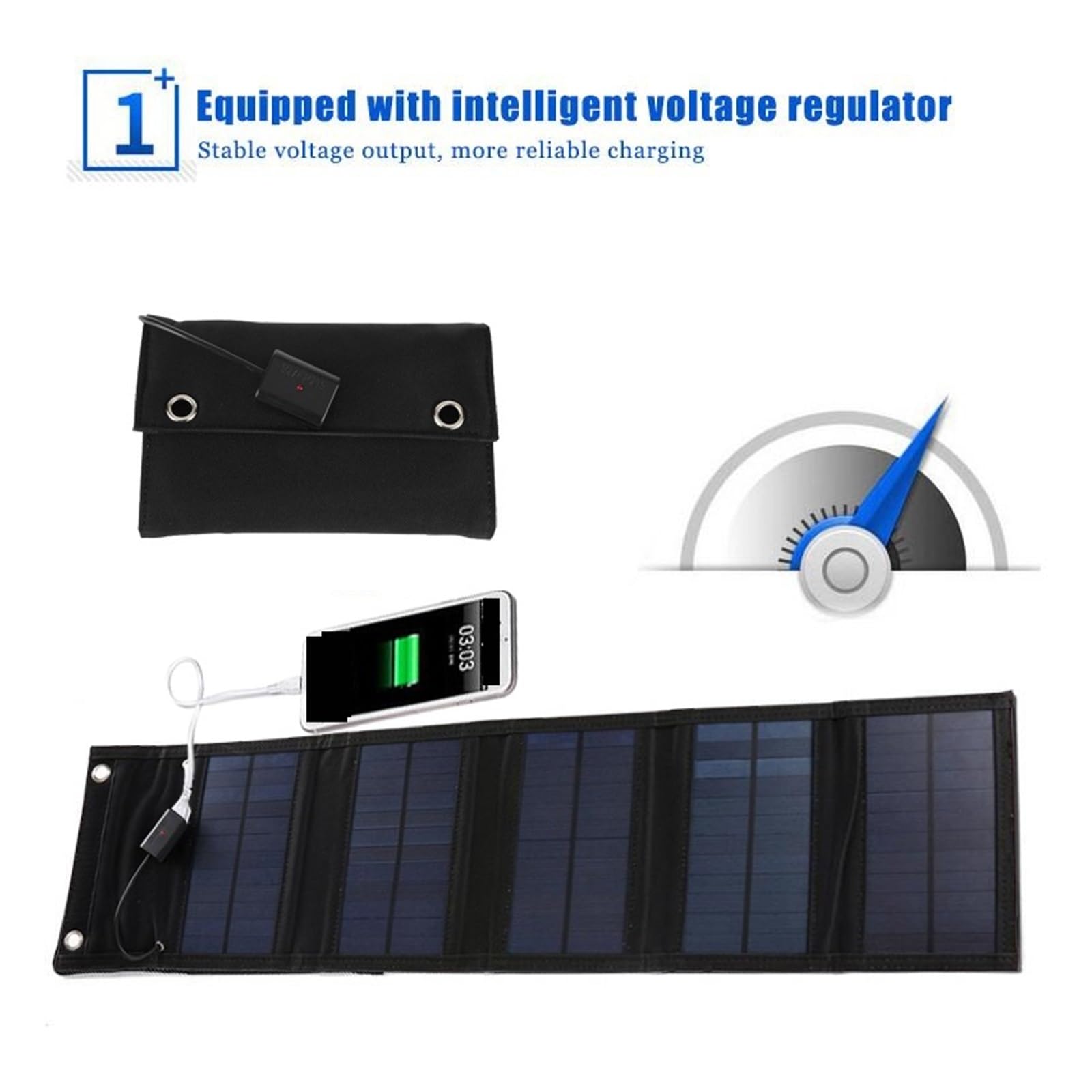 30 W/20 W składany Panel słoneczny USB Przenośne składane ogniwo słoneczne Wodoodporna ładowarka do paneli słonecznych Mobilna baterii łAtwa Instalacja(20W)
