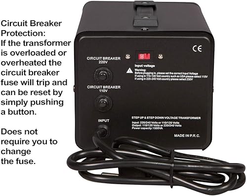 Miniatura 10 de Dynastar conversor y transformador de voltaje hacia arriba y hacia abajo 110-220a 220-240voltios resistente, bobina extra durable