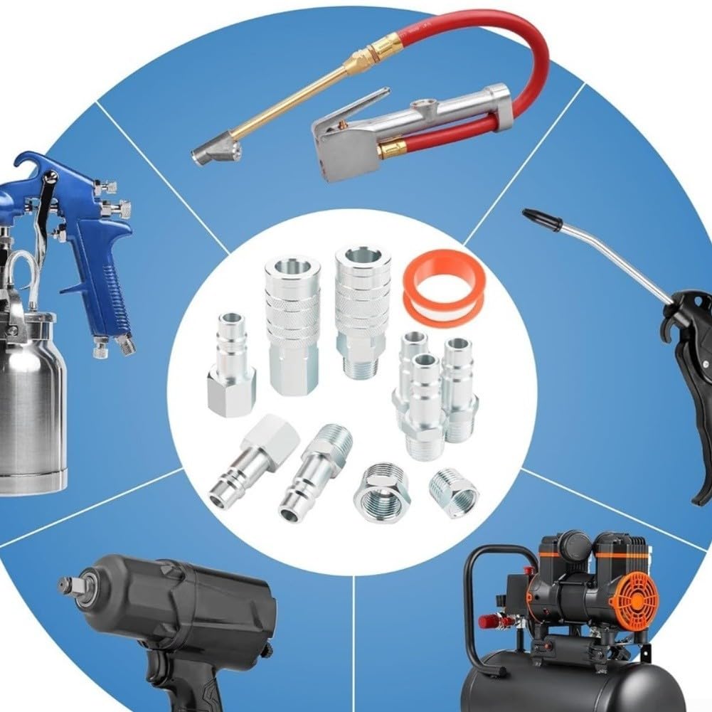 Connettori Rapidi per 1/2 Inch NPT Acciaio Set 10