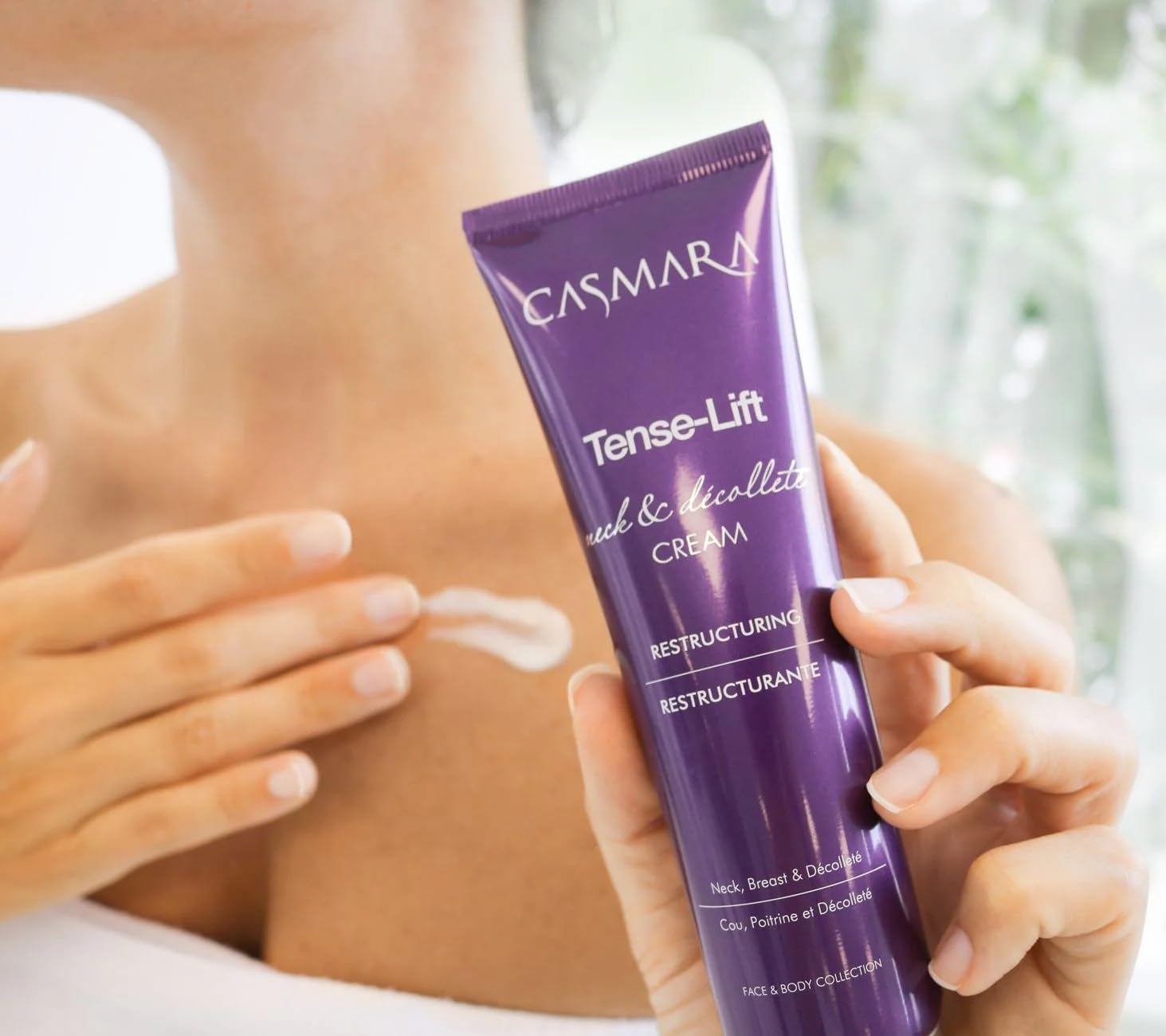 CASMARA - Crema Cuello y Escote Reafirmante Anti-Edad Tense Lift Cream, Antiarrugas, Crema Cuello y Escote Efecto Lifting, Reestructurante, Piel Firme y Elástica, Redensificante, Todo Tipo de Piel