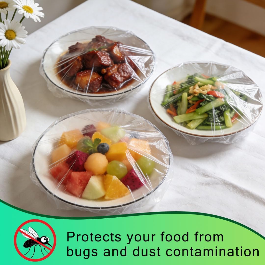 100 Pcs Plastic Bowl Covers for Bread Proofing, bulk fermentation bowl with cover, Large Elastic disposable Wrap for Food,Storage Baking Rising Keep Food Fresh,Safe materials