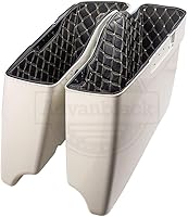 Vista 30 de Moto Onfire Saddlebags Liners - Kit de alfombras para alforjas duras Harley Touring 2014+, color azul, 4.5 bolsas estiradas