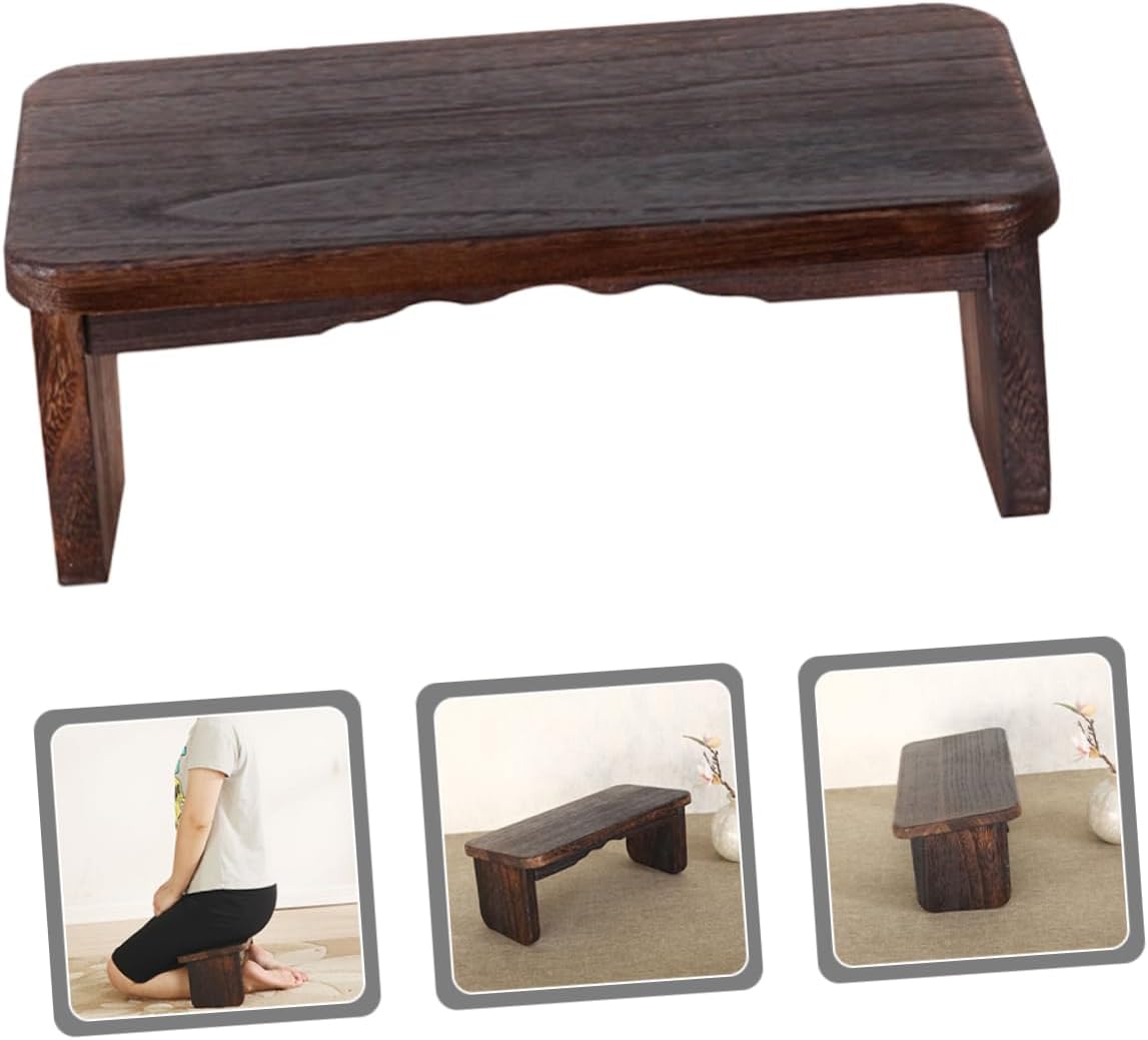 Wood Kneeling Stool Foldable Meditation Bench for Worship Home Use and Travel Wooden Design for Comfortable Sitting and Prayer