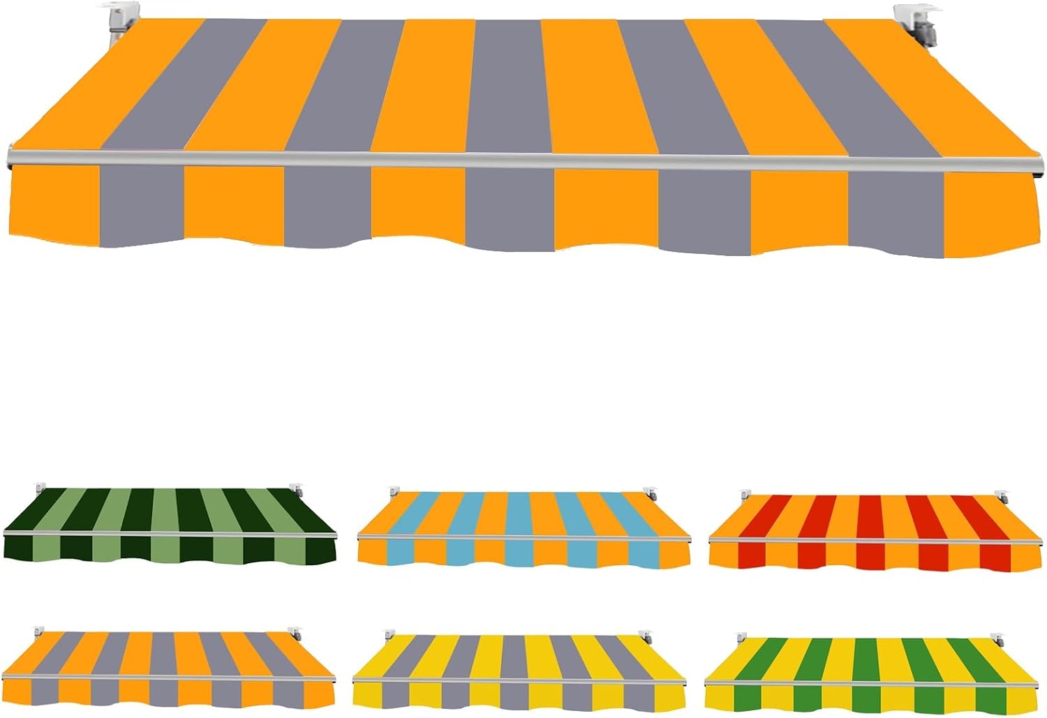 Customizable Patio Door Window Awning Canopy Replacement - Polyester Cover for Yard, Deck, Balcony (D, 8x6.5ft/245x200cm) - Weather-Resistant Sunshade Solution