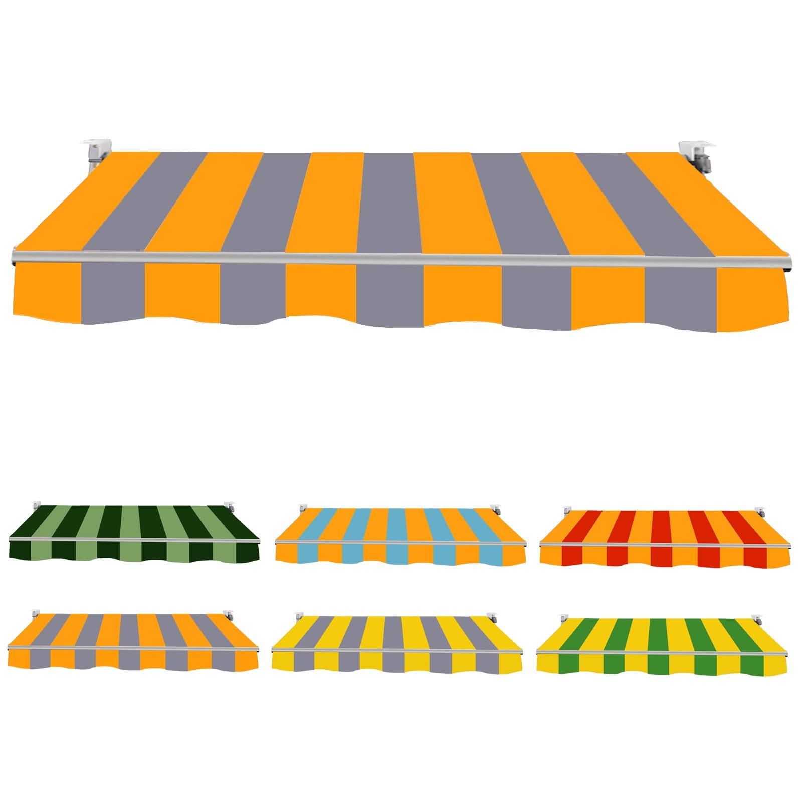 Toile pour auvent de porte-fenêtre tissu polyester résistant aux UV