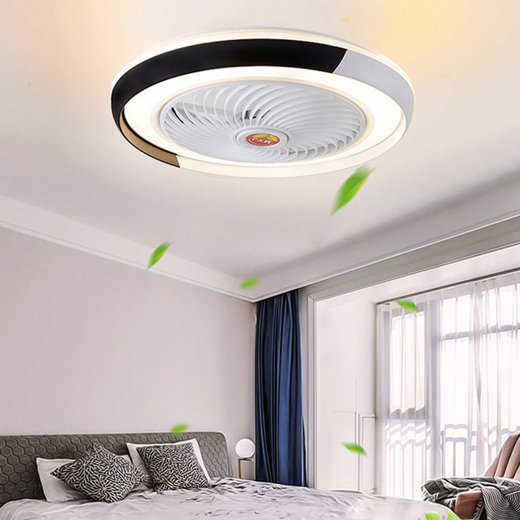 Plafoniera LED Ventilatore,2 * 36W,60CM,3000K-6000K Lampada Dimmerabile con Telecomando,3 velocità,Ventilatore Ultra-silenzioso Lampadario Lampade Camera da Letto Ufficio Ristorante Illuminazione