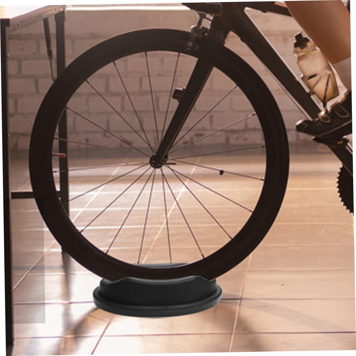 ibasenice Cycling Trainer Stand Pad Bike Wheel Holder Mat for Indoor Biking Front Wheel Riser Block for Bike Trainer