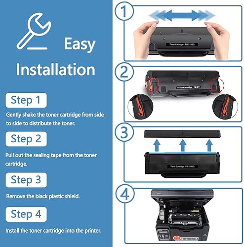 Miniatura 4 de MxVol Cartucho de tóner compatible PB-211 de repuesto para Pantum PB-211 PB211 EV Toner para Pantum P2502W M6552NW M6602NW P2500W M6550NW M6600NW