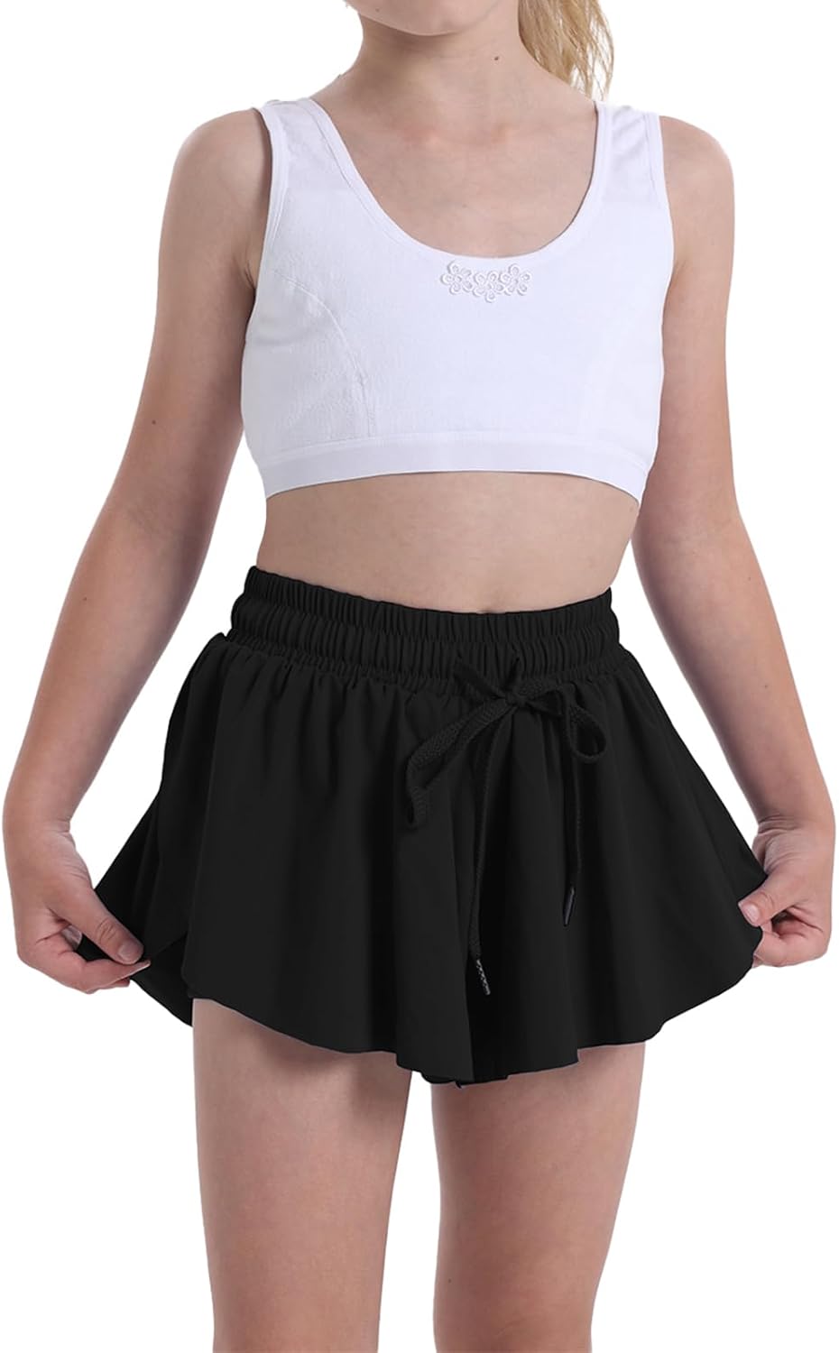 Flowy Shorts for Teen Girls Athletic Running Youth Butterfly Shorts