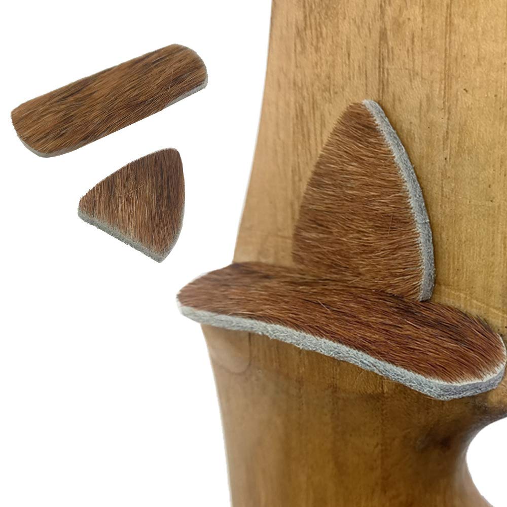 AMEYXGS 3pcs Archery Fur Arrow Rest Self-adhesive Arrow Rest Self-Adhesive Arrow Rest for Recurve Bow and Traditional Bow (brown)
