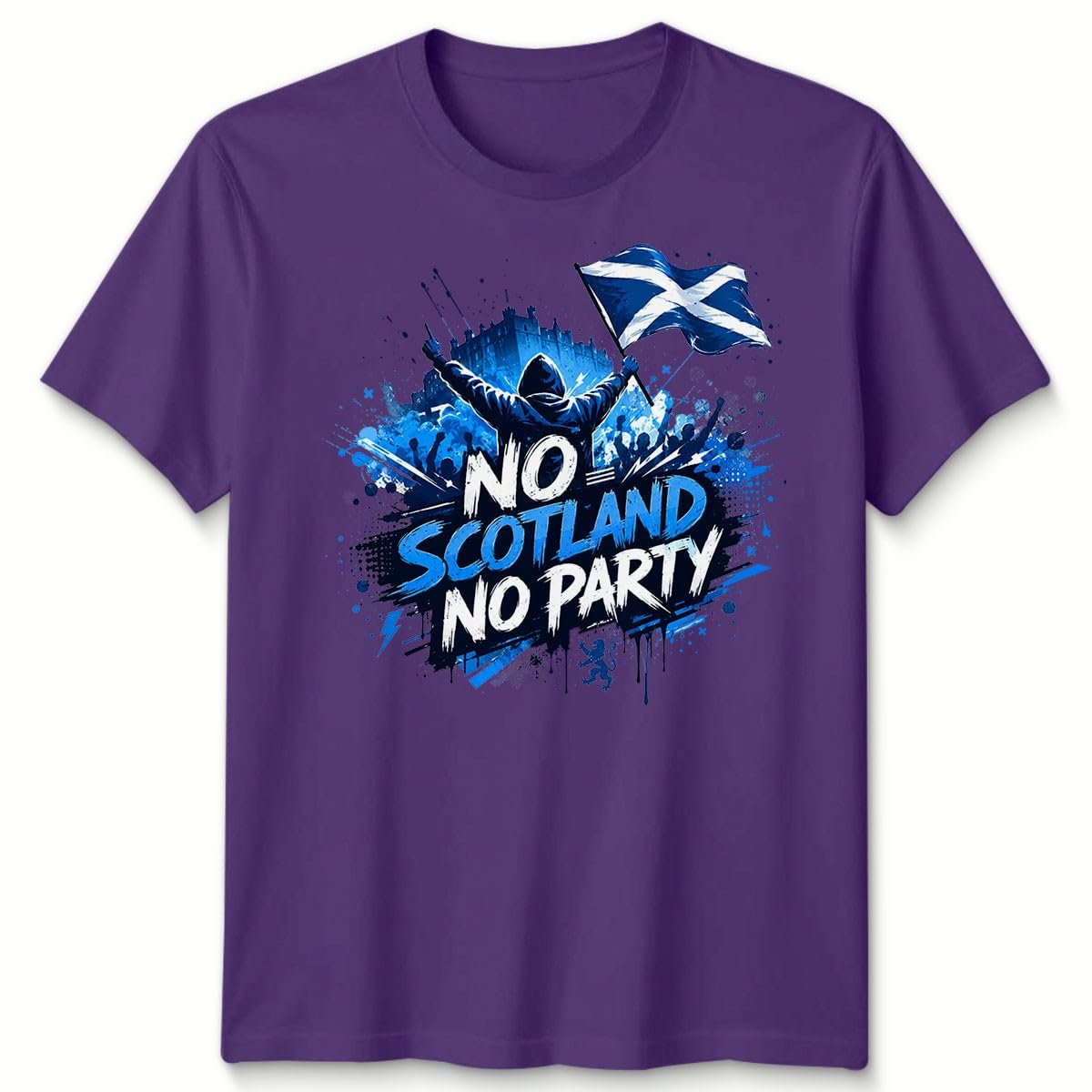 No Scotland No Party Unisex Football T Shirt Game Day 2026 Scotland Soccer Fans Foooty Tee Gift 12-13 Years Purple — image 1