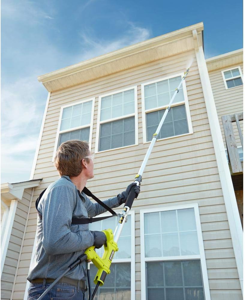 18 ft. Telescoping Extension Pole with Brush for Pressure Washers