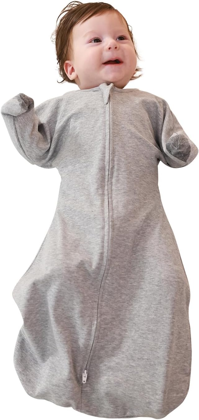 ZIGJOY Baby Transitional Swaddles for Newborns: 0.5 Tog Arms Up Sleep Sack 3-6-12 Months Soft Cotton Shark Fin 2 Way Zipper ZIGJOY Baby Transitional Swaddles for Newborns: 0.5 Tog Arms Up Sleep Sack 3-6-12 Months Soft Cotton Shark Fin 2 Way Zipper