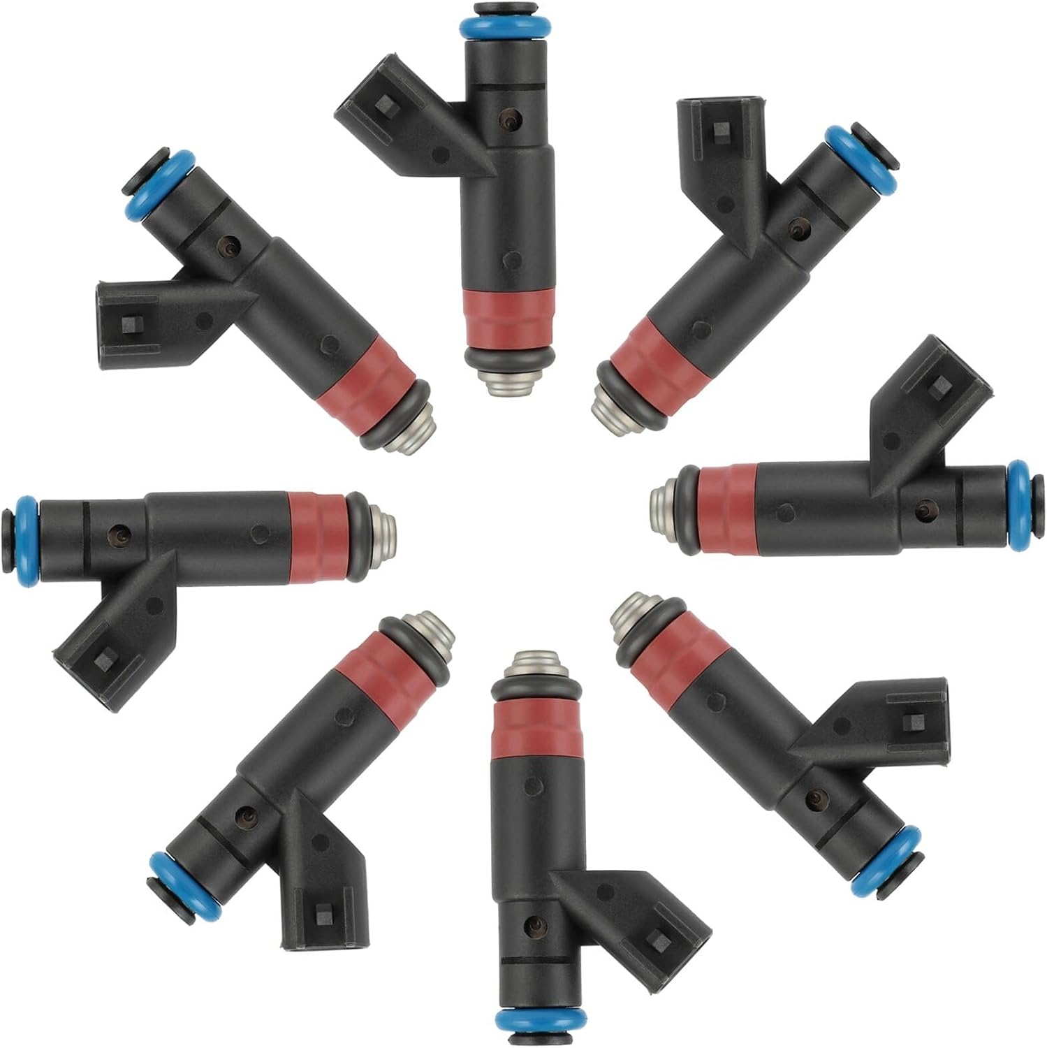 SCITOO FJ482 8Pcs 4 Holes Fuel Injectors fit for Chrysler for Aspen 5.7L 2007-2008, for Dodge for Durango 5.7L 2004-2009, for Dodge for Ram 1500 2004-2008, 53032713AB RL032713AB 53032713AA 800-1489N