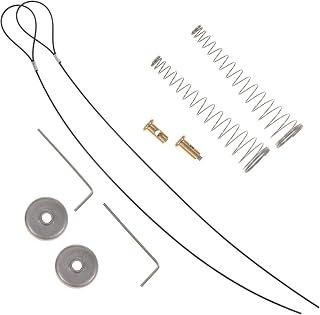 Balacoo Black Fence Gate Latch: 2 Sets Gate Latch Cable Pull Self Locking Latch Spring Fence Pull Cords Pull Cable for Fences Door Stainless Steel Door