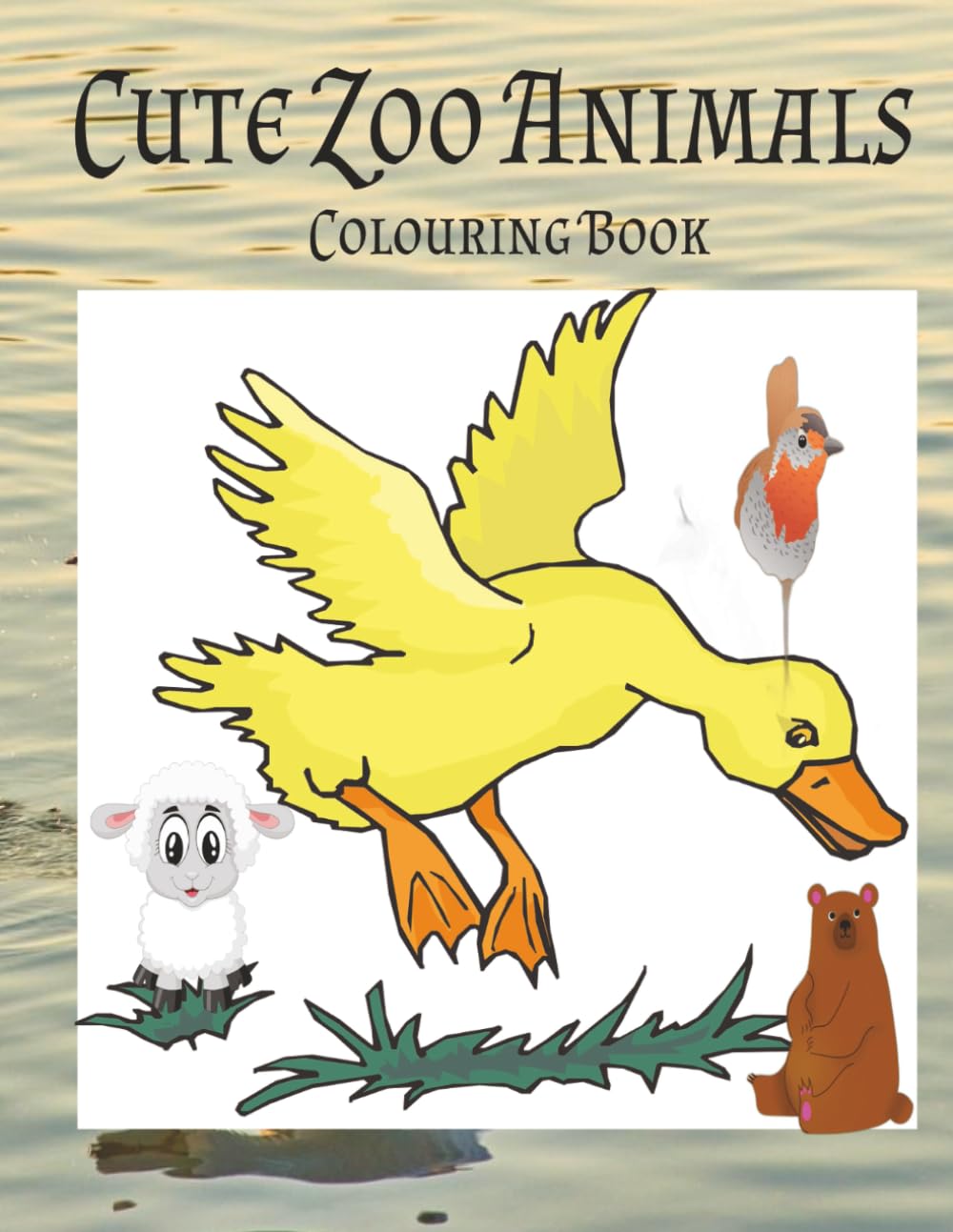 Cute Zoo Animals Colouring Book