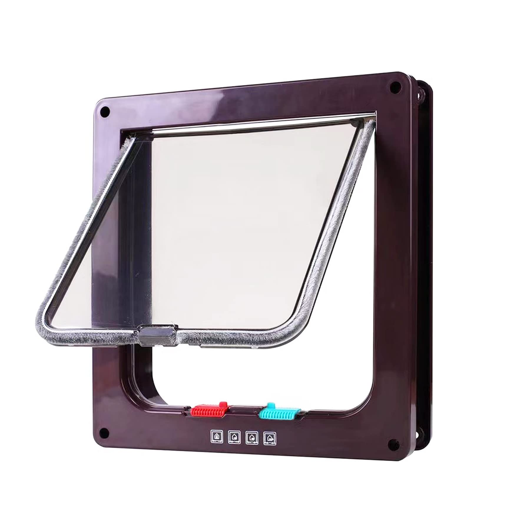 Tibeoyad Puerta para gatos, cierre magnético de 4 vías, puerta para mascotas, fácil instalación, puerta para gatos, puerta para mascotas en pared, puerta de madera, puerta interior Upvc, paredes de