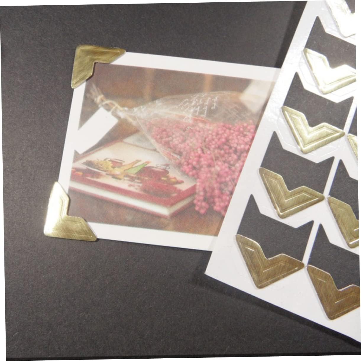 Artibetter Self-Adhesive Corner Stickers 15 Sheets 24pcs Each Vintage Photo Album Stickers for Scrapbooking Decor