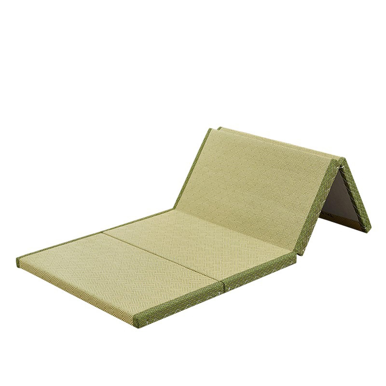 Japanische Tatami-Matte, faltbare Futon-Klappmatratze, grünes Rushgras, Bodenmatte, Matratze, Klappbett mit Matratze, ideal für Meditation, Yoga, Zen-Raum, japanischer Tränenraum (XS)