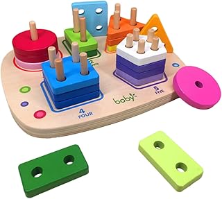 Toyvian Kidcraft Playset Crianças Quebra-Cabeças Empilhamento Brinquedos Crianças Empilhar Quebra-Cabeça Geométrico Quebra-Cabeças Geométricos Grossos Brinquedos De Quebra-Cabeça De