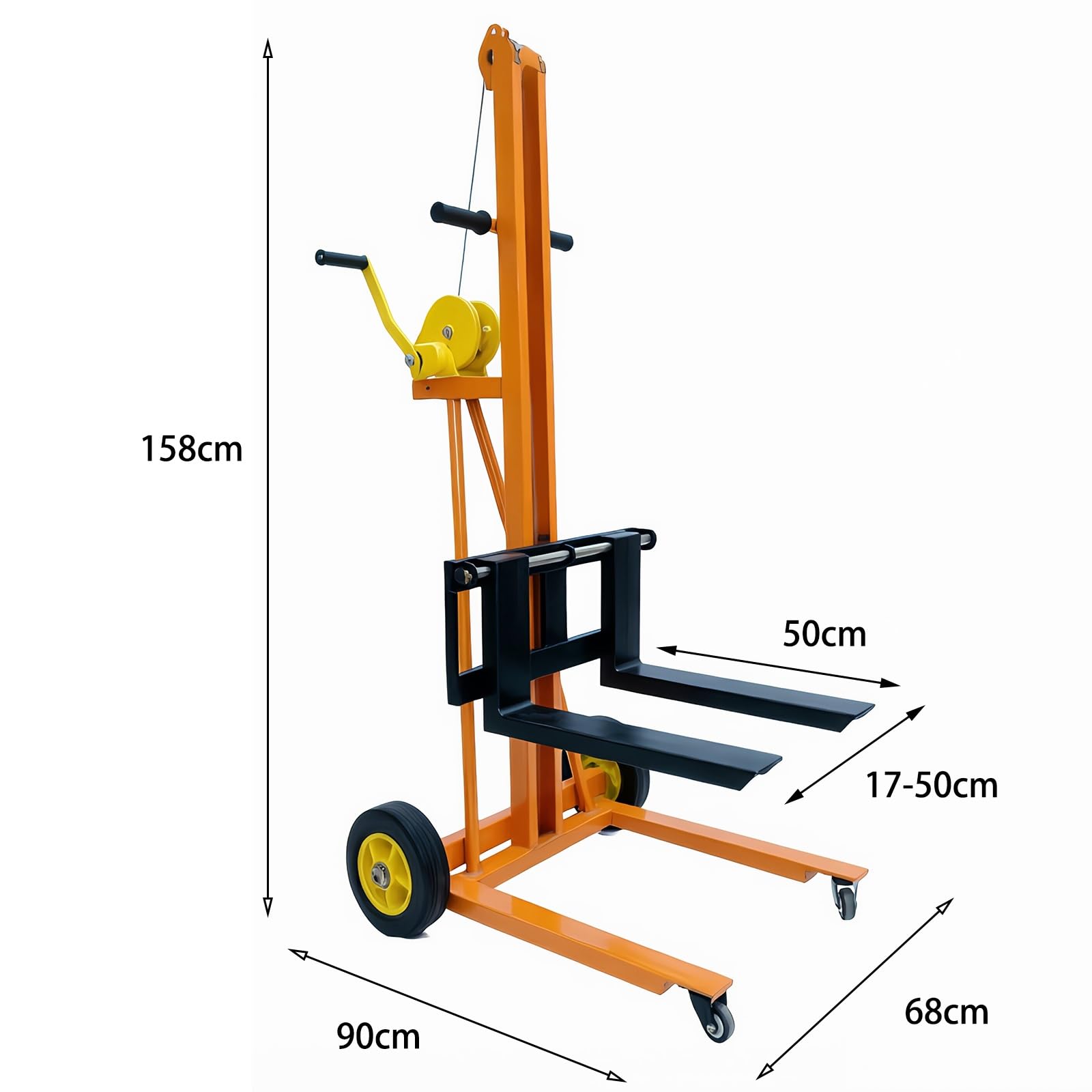 Transpallet Manuale Carrello elevatore a forca a manovella da 200 kg for Trasporto in Magazzino