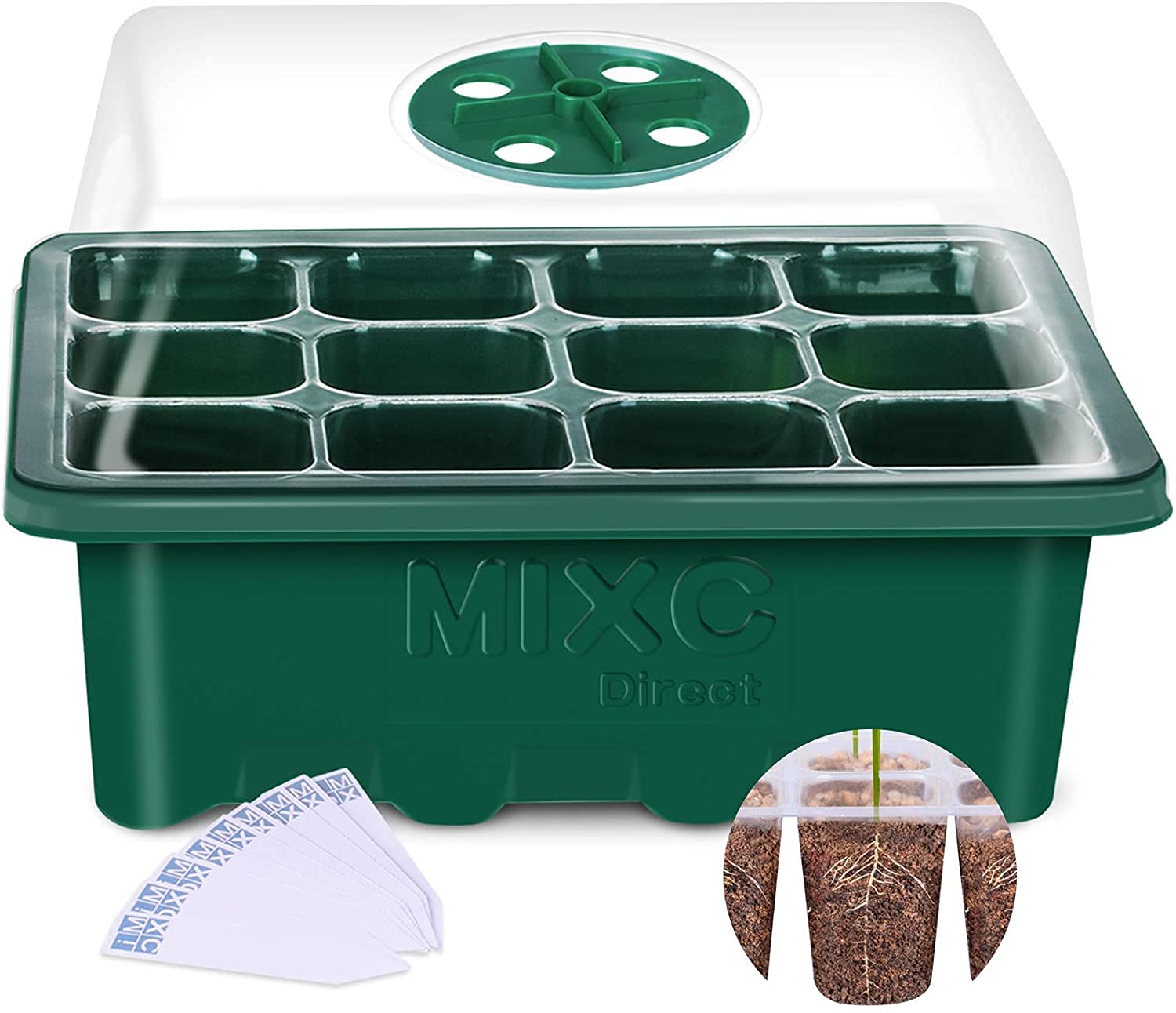 MIXC 10 Packs Seed Starter Tray Seed Starter Kit with Humidity Dome