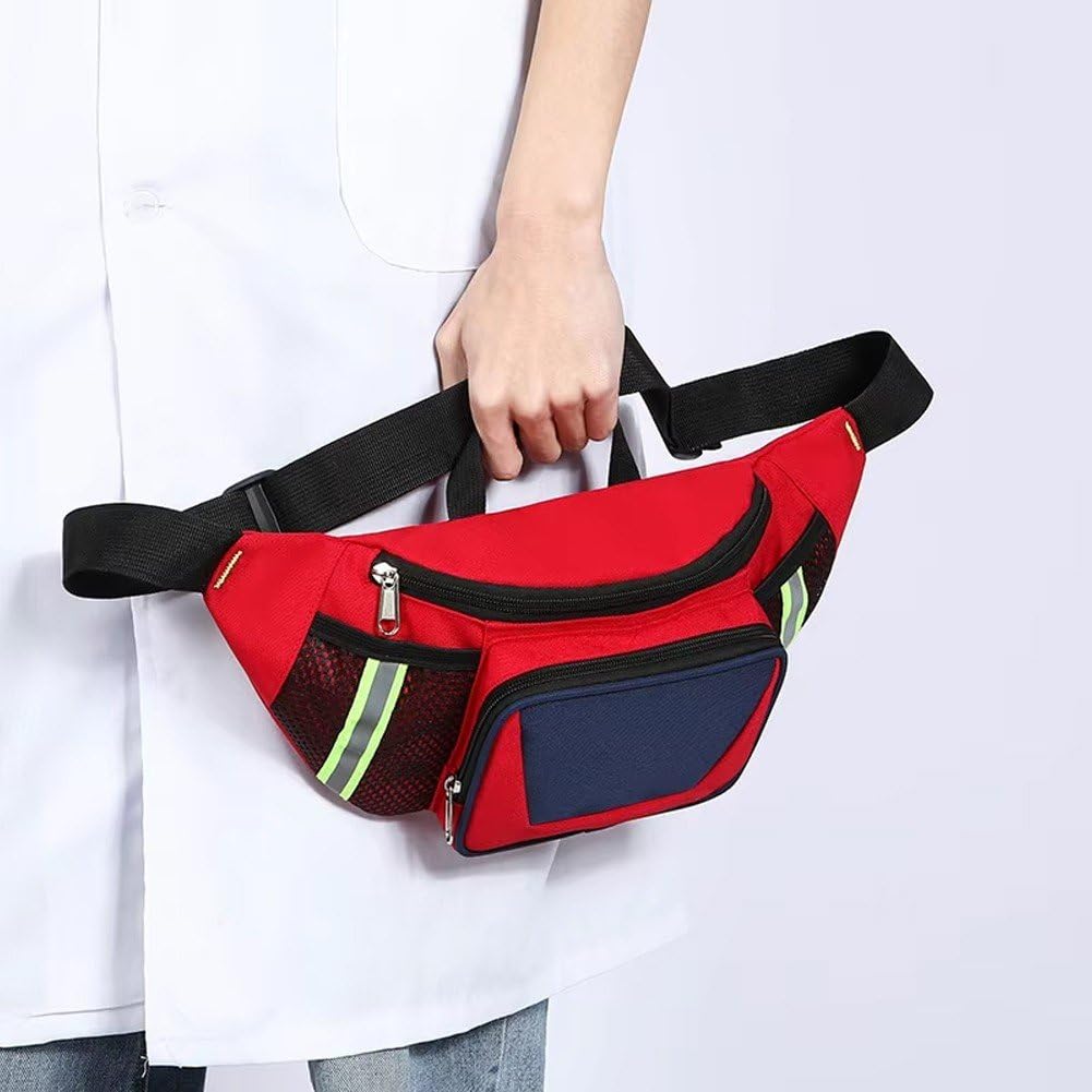 Riñonera De Primeros Auxilios, Bolsas Vacías De Primeros Auxilios, Riñonera Salvavidas, Bolsa Médica Portátil, Bolsa De Trauma con Tira Reflectante para Senderismo