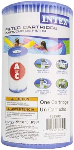 Paquete de 2 filtros de aire acondicionado para piscinas sobre el suelo Intex, escapadas de verano u olas de verano