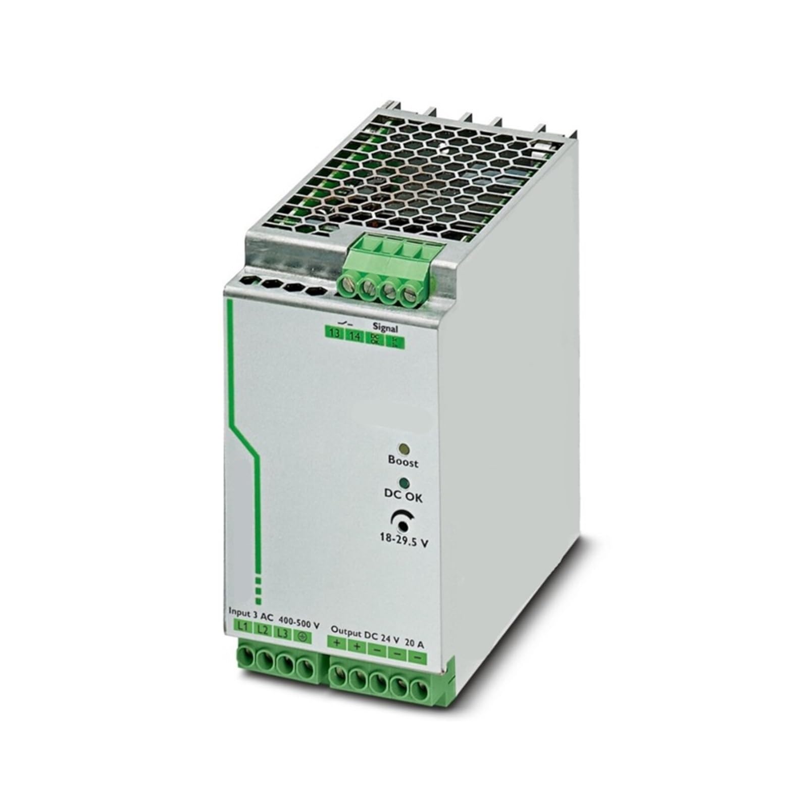 Alimentation QUINT-PS/3AC/24DC/20 2866792 avec puissance stable 24V 20A