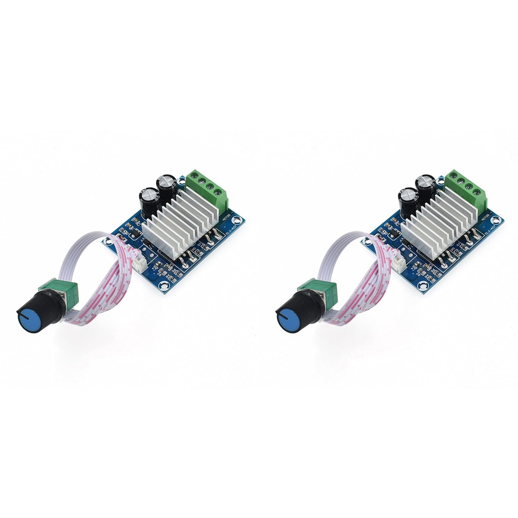 Jnchdghwa As Shown 2X 20A Pwm Dc Motor Speed Controller 12-24V Dc Adjustable Motor Governor Temperature Regulating Dimming Switch