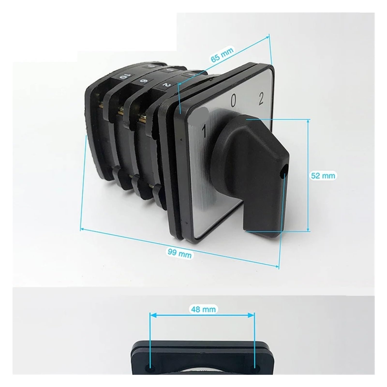 YMW27-32/3 Rotary Cam Switch Three Position ON-OFF-ON 32A 220/380V Changeover Selector 3 Poles Control electronic starter BIANMTSW(On-off 3pin)