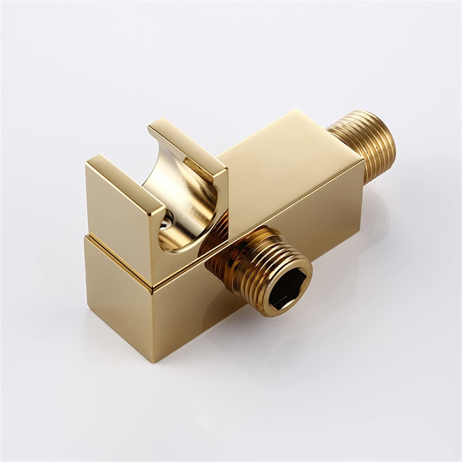 Shower Head Holder Handheld Shower Head Bracket Gold Small Portable Wall-Mounted Polished Brass for Bathroom Hardware Shower Installation Bracket