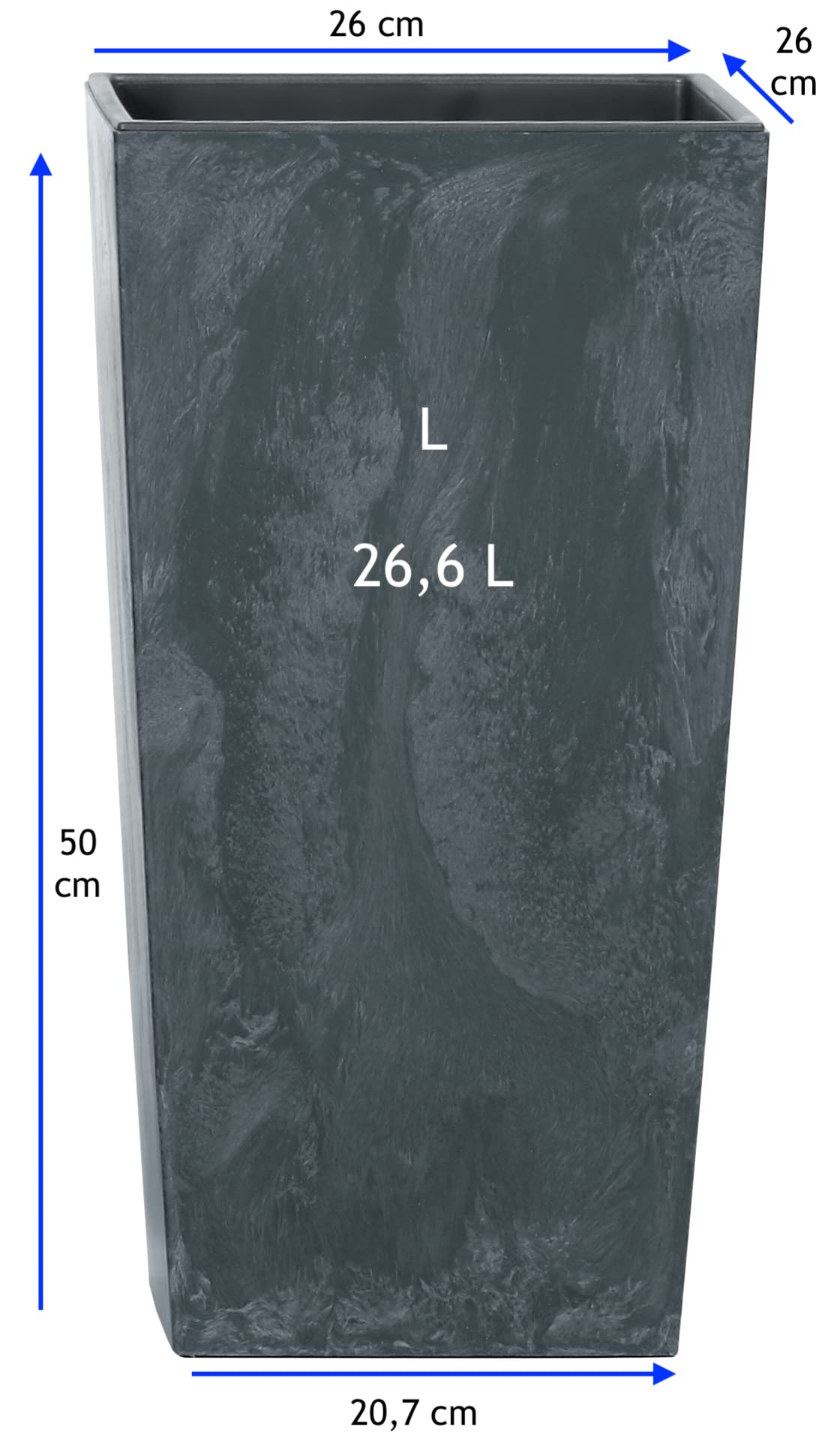 Dalle PVC Clipsable Aspect Béton Anthracite Sol PVC Gaufré 38,9 X 72,9