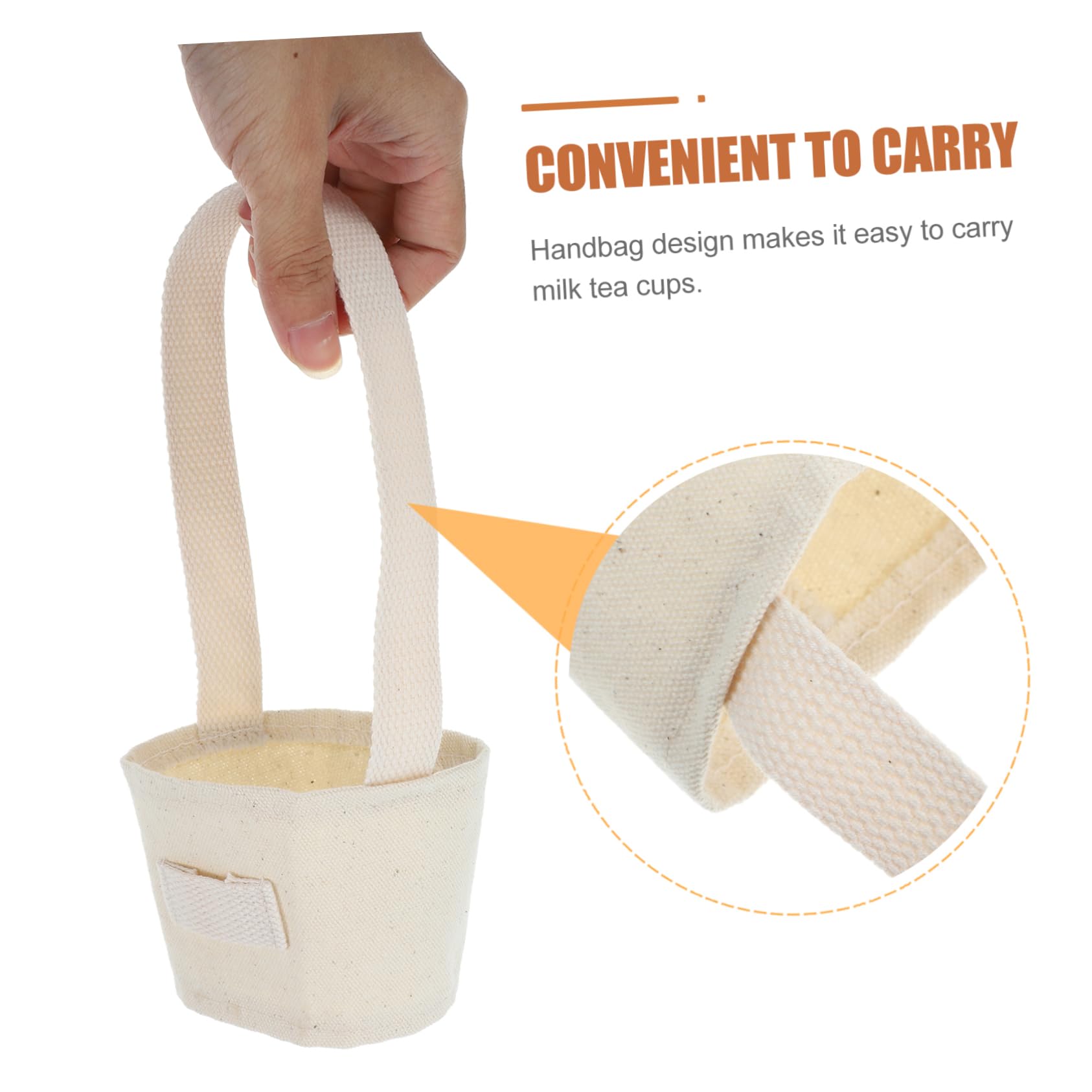 Homoyoyo Coffee Cup Sleeve with Strap Reusable Canvas Holder for Insulation and Protection Elegant Design for Easy Carrying for Coffee and Tea Cups Convenient Cup Cozy Sleeve