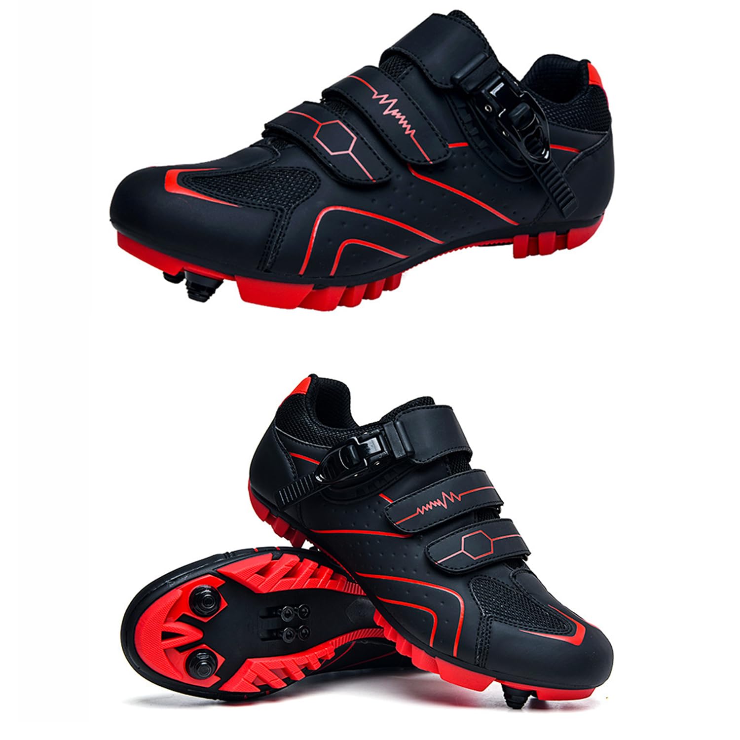 Zapatilla de Ciclismo Hombre Mujer, Zapatos Bicicleta de Montaña Exterior MTB Compatibles con SPD Lock System, Zapatillas de Ciclismo Unisex Adulto Respirables 36-47