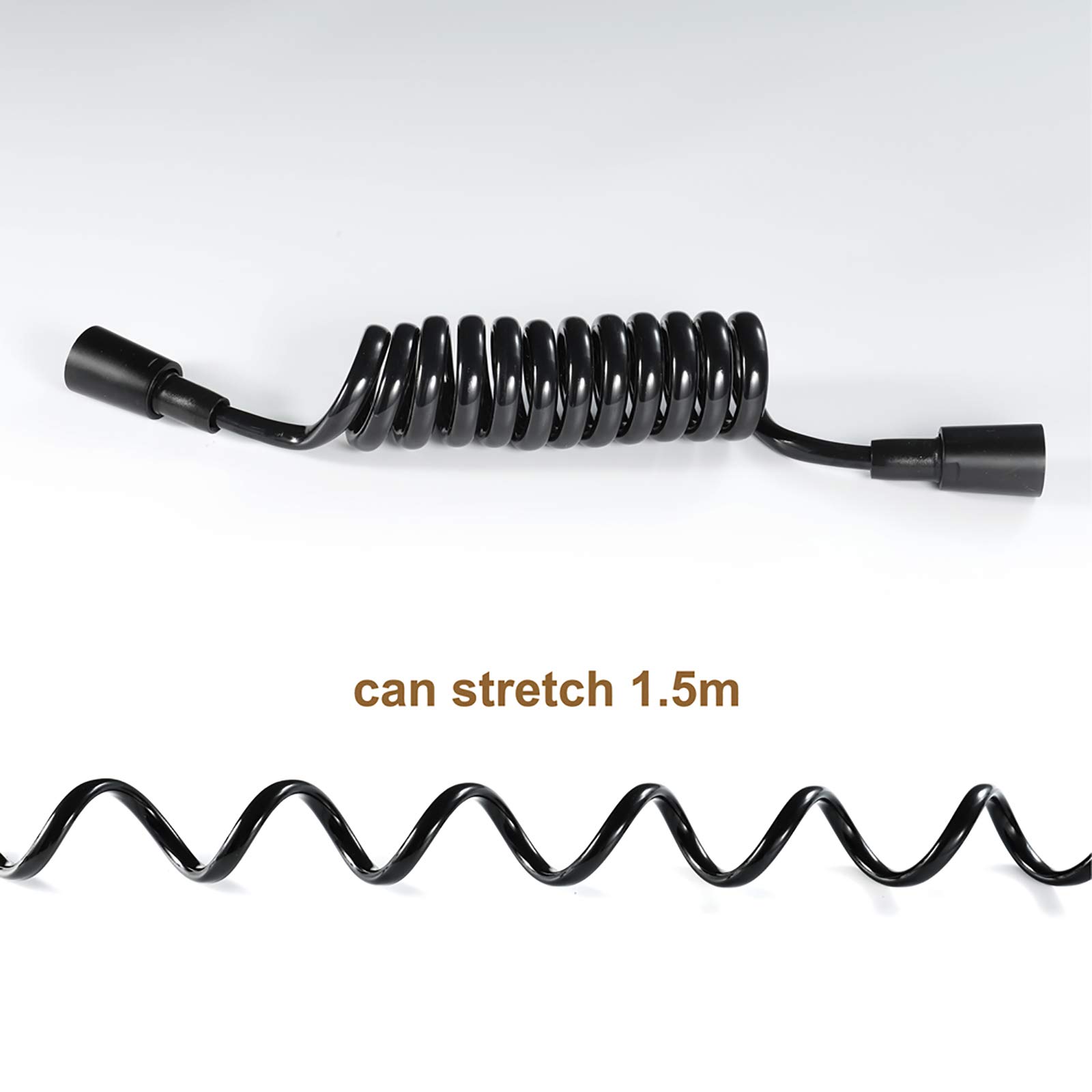 FFOCCO Pulvérisateur de Bidet à Main for Toilettes, pulvérisateur de Couches en Tissu Portable Noir en Laiton avec Tuyau de Douche et Support for hygiène personnelle