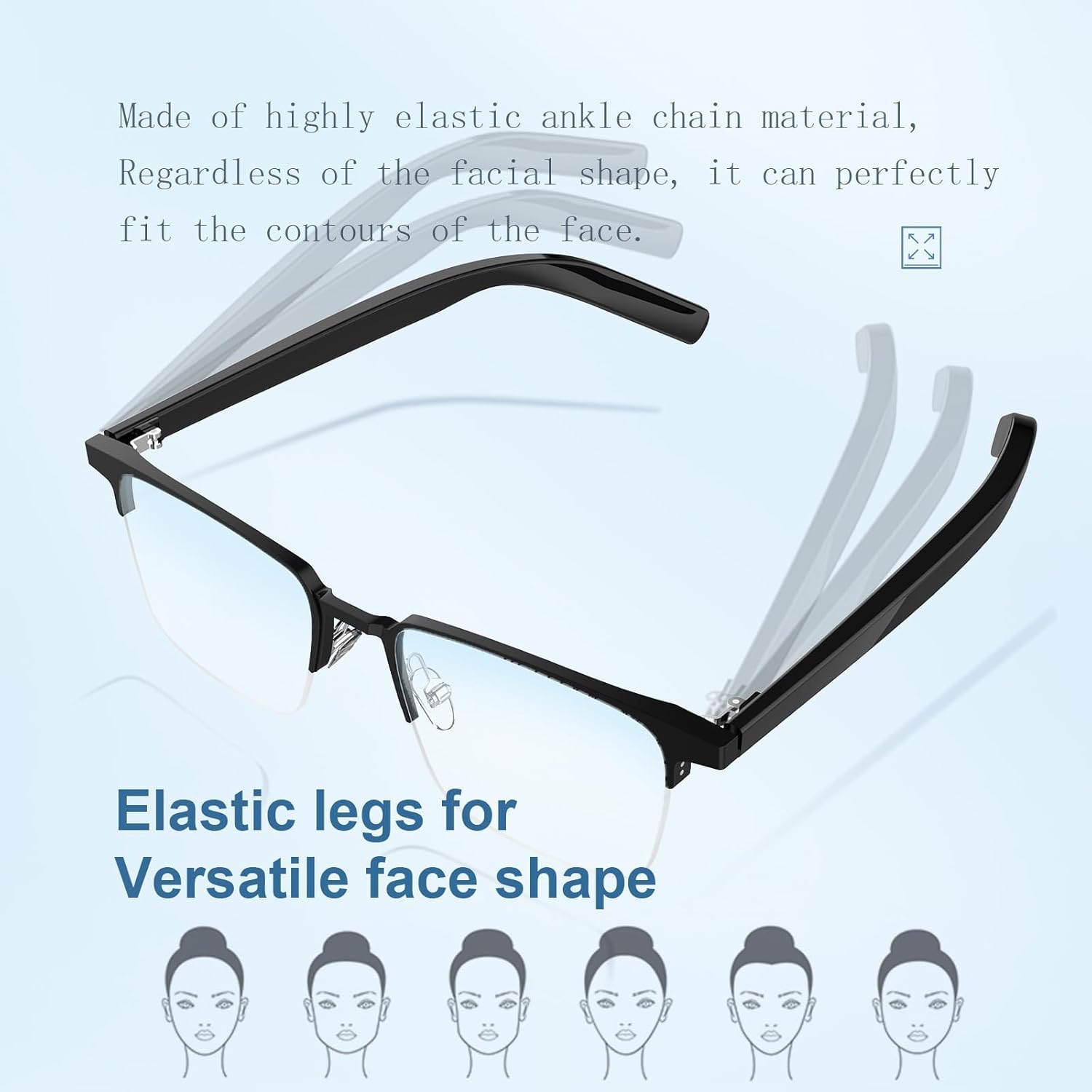 Audio Smart Bluetooth Glasses For Men Women With Speakers Wireless Blue Tooth Control Speaker Glasses With Speakers For Men Women Bluetooth Eyeglasses Smart Glass Gafas Inteligentes Para Hombre