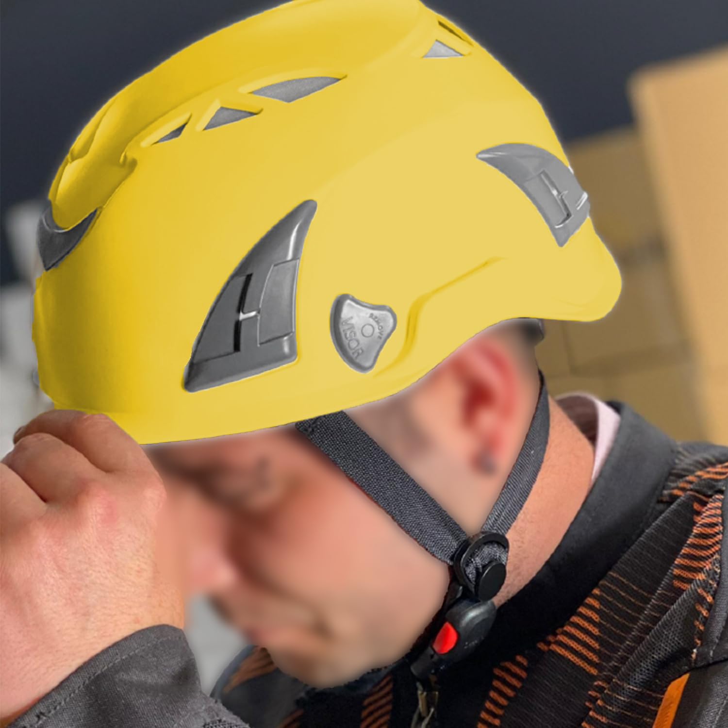 Dağcı Tırmanma Bareti Sarı Renk Baş Koruyucu Kask CE En12492 Sertifikalı 51-62 cm Ayarlanabilir