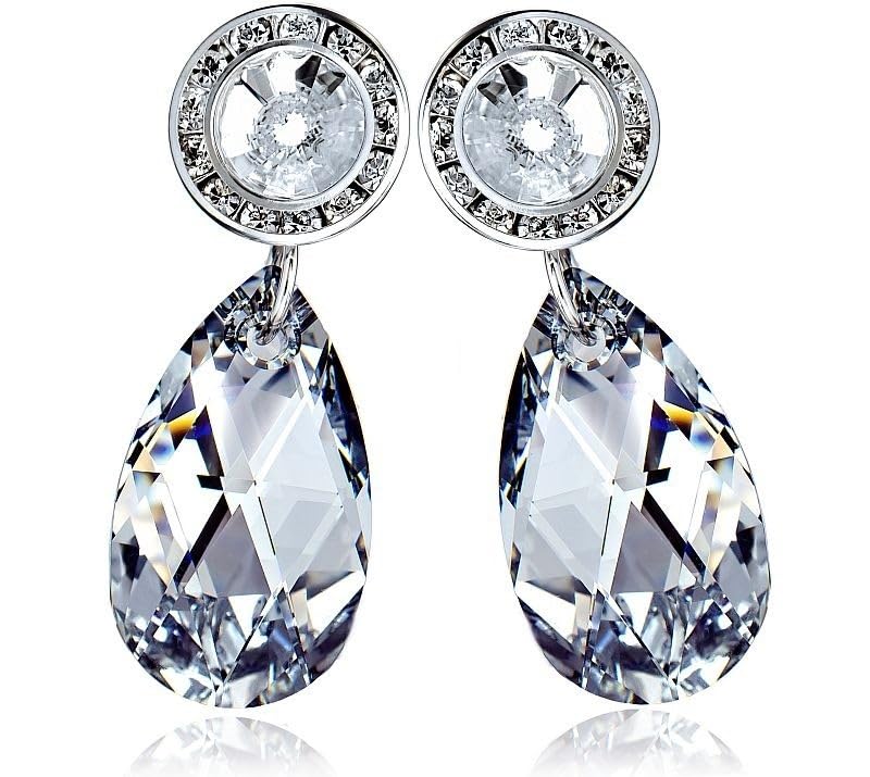 Boucles d'oreilles argent 925 et cristaux comète d'exception