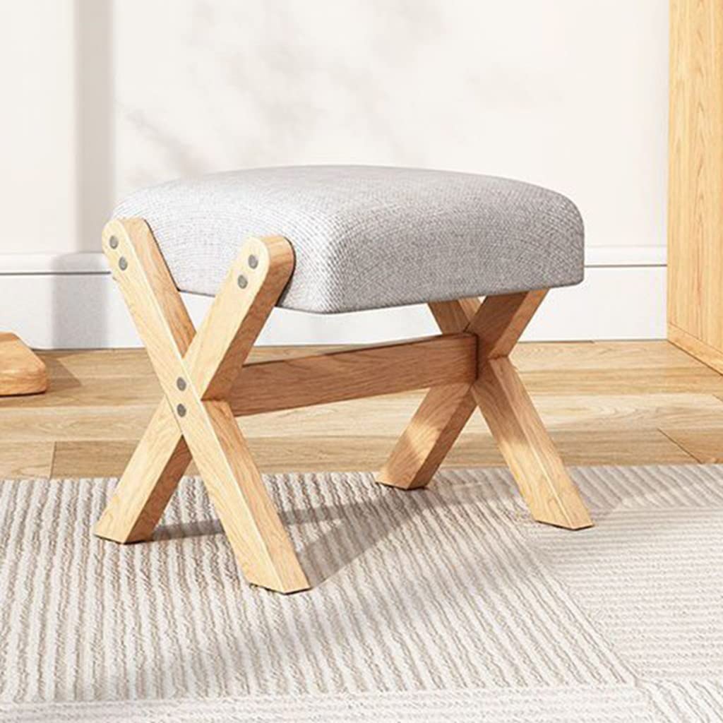 Tabouret en bois naturel au design rectangulaire épuré pour intérieur