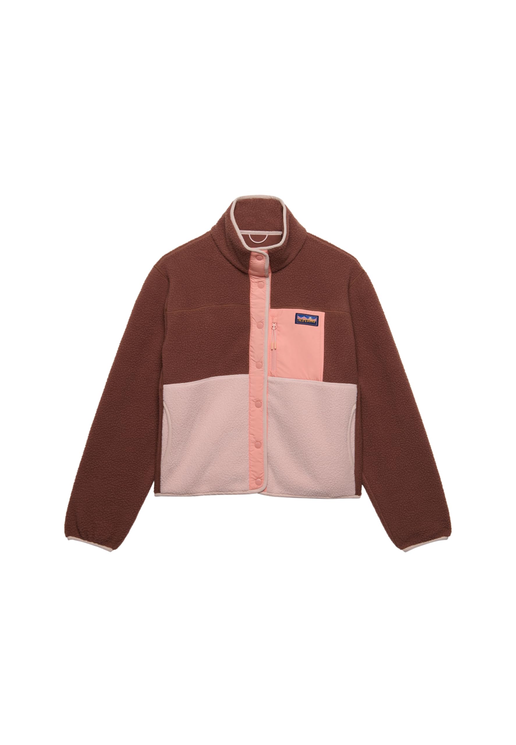 Superdry Damen Colour Block Fleecejacke