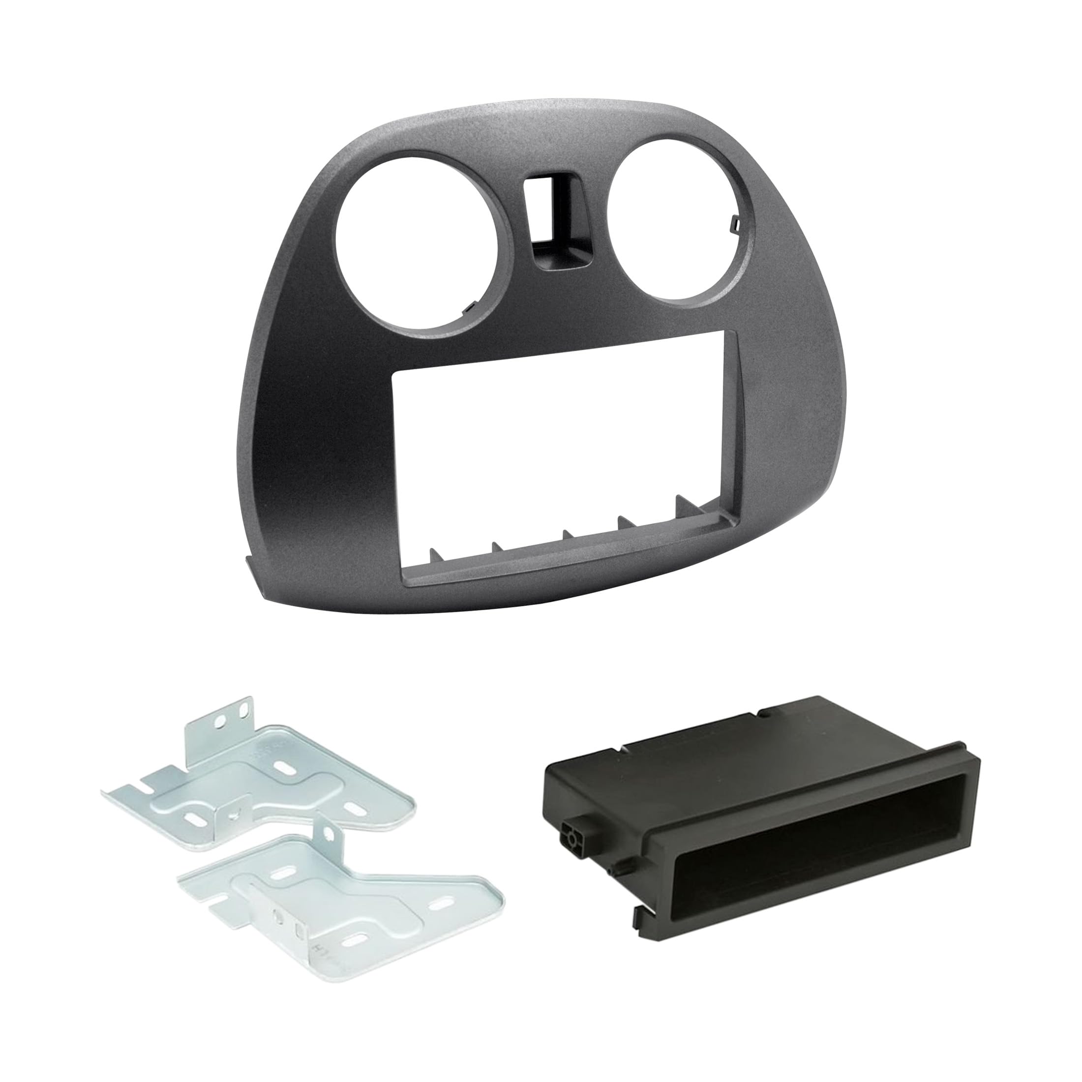 Scosche MI3017B Compatible with 2006-11 Mitsubishi Eclipse ISO Double DIN & DIN+Pocket Dash Kit Black