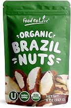 Organic Brazil Nuts, 8 Ounces – Non-GMO, Raw, Whole, No Shell, Unsalted, Kosher, Vegan, Keto, Paleo Friendly, Bulk, Trail Mix Snack, Good Source of Selenium, Low Sodium and Low Carb Food